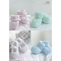 Babies Bootees & Shoes in Snuggly Tiny Tots Dk (1826) Babies Bootees & Shoes in Snuggly Tiny Tots Dk (1826)